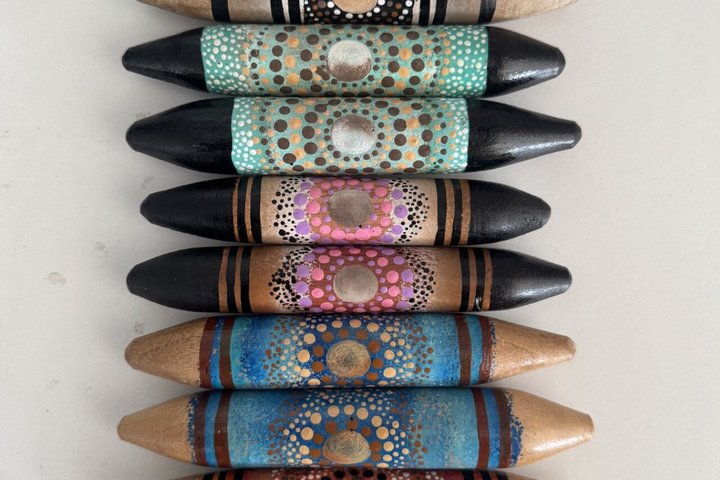 Aboriginal Art Workshop Paint Your Own Boomerang or Clapsticks
