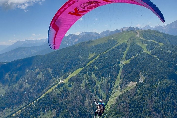 Private Paragliding Tandem flight Dolomites Alps Kronplatz