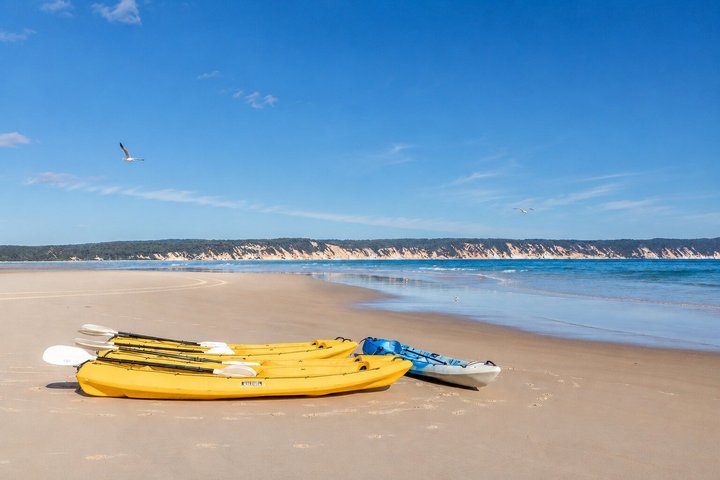 Rainbow Beach: Whale Watching Ocean Kayak Tour & Beach 4X4