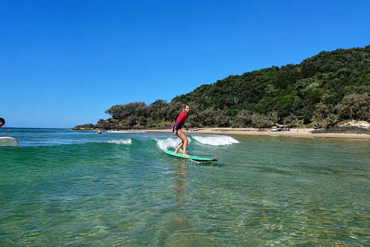 Rainbow Beach: Surf Lesson Safari & Beach 4WD Double Island Point