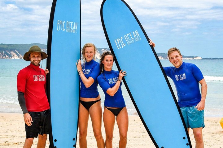 Rainbow Beach: Surf Lesson Safari & Beach 4WD Double Island Point