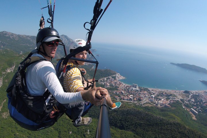 Budva: First-Time Tandem Paragliding Experience with Instructor