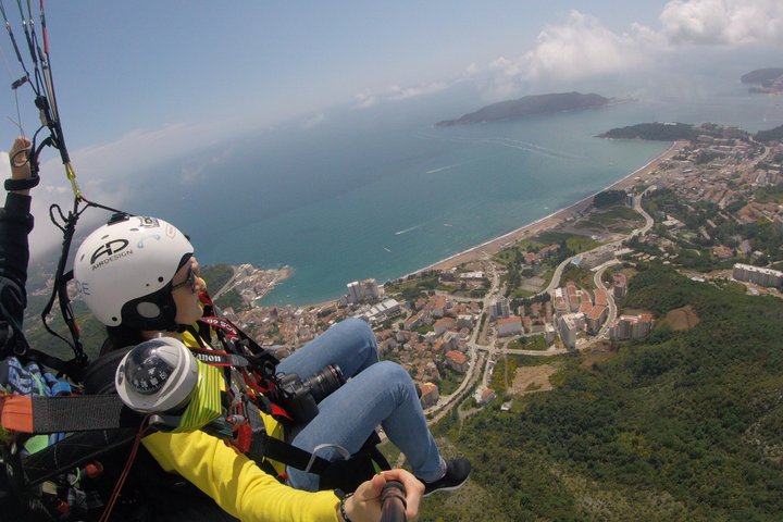 Budva: First-Time Tandem Paragliding Experience with Instructor