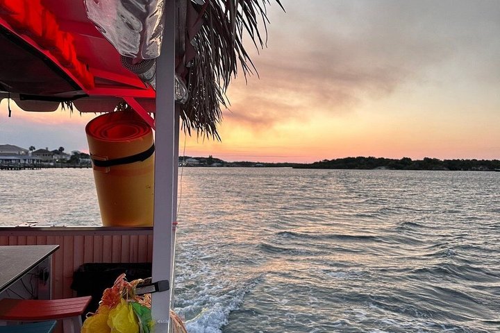 2-Hour Sunset Dolphin Tiki Boat Cruise