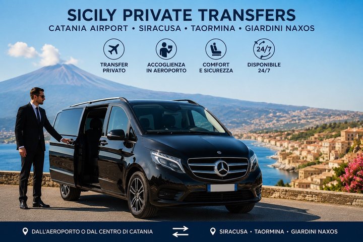 Catania Airport Transfer ↔ Syracuse , Taormina or Giardini Naxos