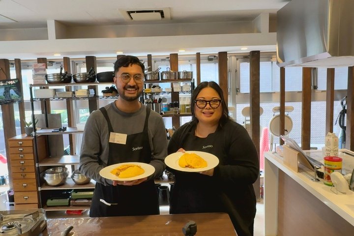 Local market visit & Chicken Omurice Cooking Class (Ebisu, Tokyo)