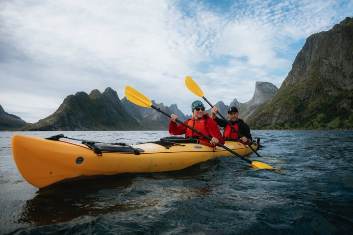 Explore Reinefjord by kayak (3 hours)