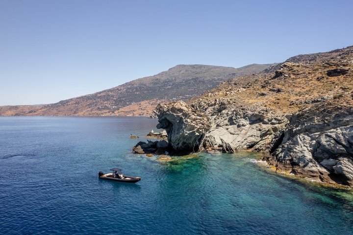 Andros: 4-Hour Cruise to Secluded Beaches (Food & Drinks Incl.)