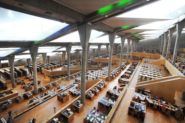 Alexandria Bibliotheca and Greco-Roman Museum from North Coast