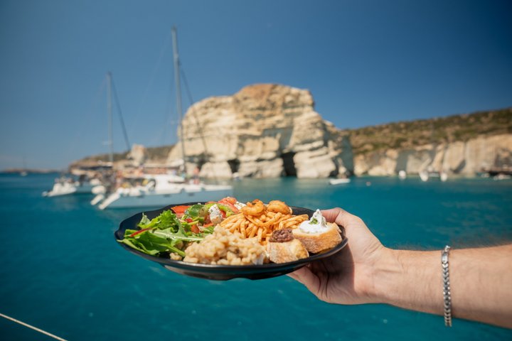 Milos Luxury Sailboat Cruise to Kleftiko Bay with Meal and Drinks