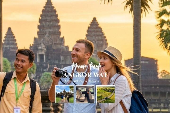 Phnom Penh to Angkor Wat, Bayon & Ta Prohm Day Trip