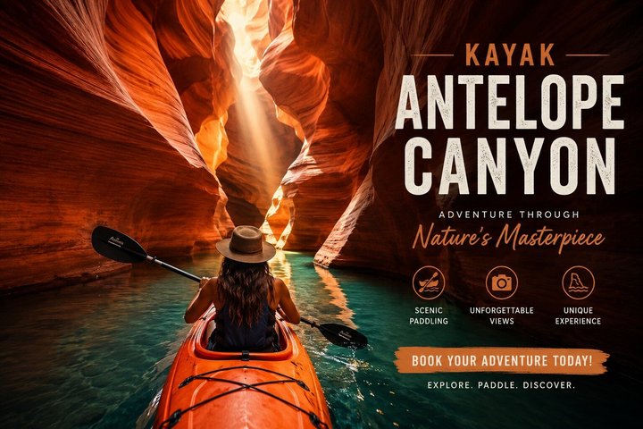 Antelope Canyon Kayak and Hike, Swim optional