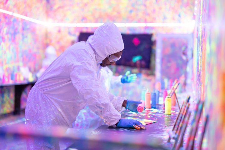 Glow in the Dark Splatter Paint Experience