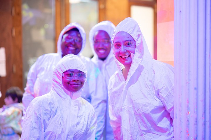 Glow in the Dark Splatter Paint Experience