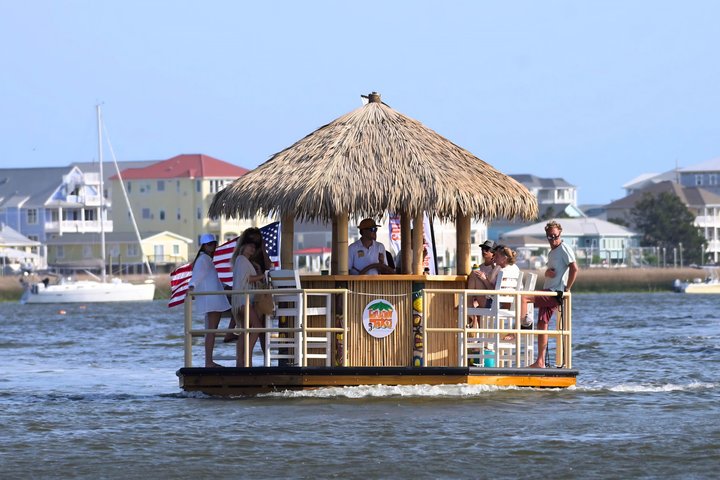 Carolina Beach Private Sunset Cruise in a Tiki Bar