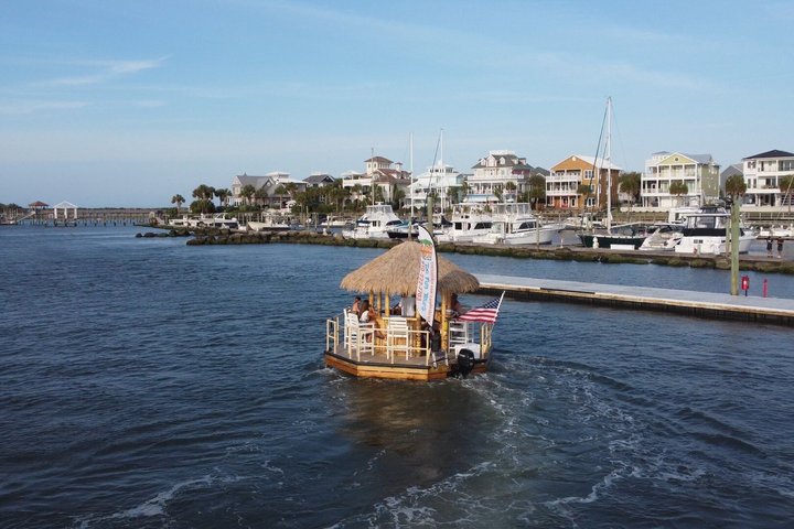 Carolina Beach Private Sunset Cruise in a Tiki Bar