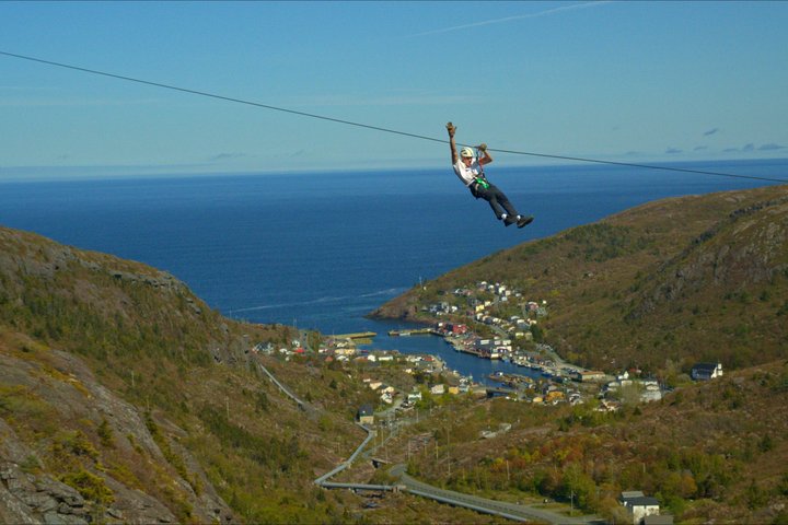 Zipline Adventure Tour Over the Coastline of Petty Harbour