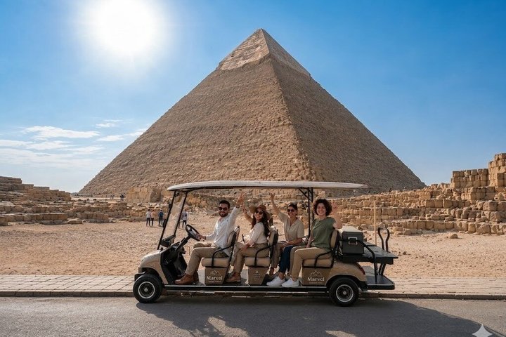 VIP Giza Pyramids and Great Sphinx Golf Cart Tour