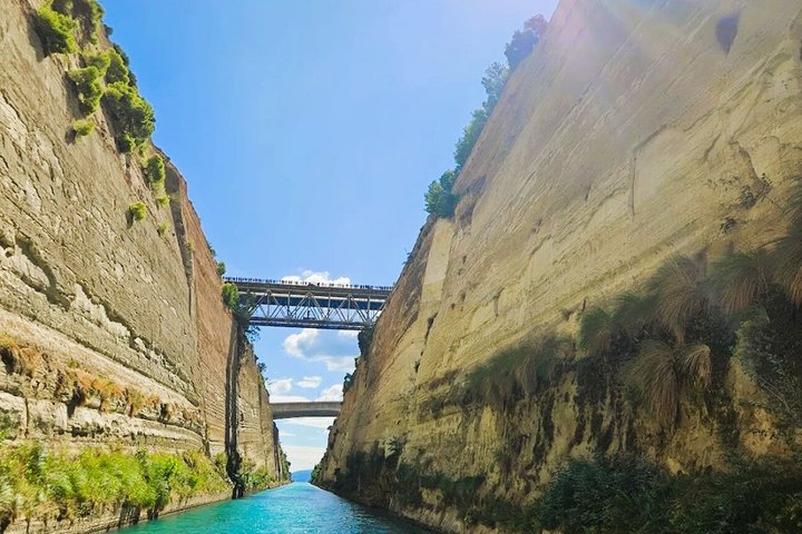 Corinth Canal & Saronic Gulf GlassBottom Cruise: 4h Swim & Buffet