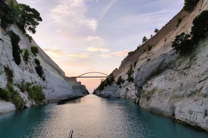 Corinth Canal & Saronic Gulf GlassBottom Cruise: 4h Swim & Buffet