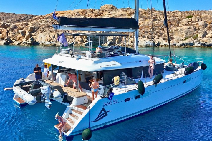 Mykonos Delos Rhenia Daily Cruise with BBQ, Drinks & Transfer