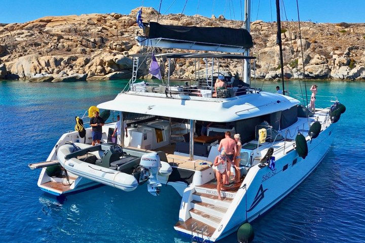 Mykonos Delos Rhenia Daily Cruise with BBQ, Drinks & Transfer