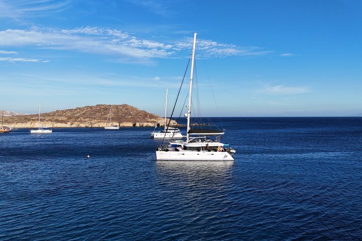 Mykonos Delos Rhenia Daily Cruise with BBQ, Drinks & Transfer