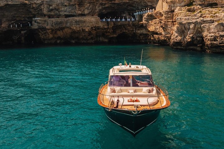 Savelletri Shared Boat 4h Tour with Aperitif Drinks and Snacks