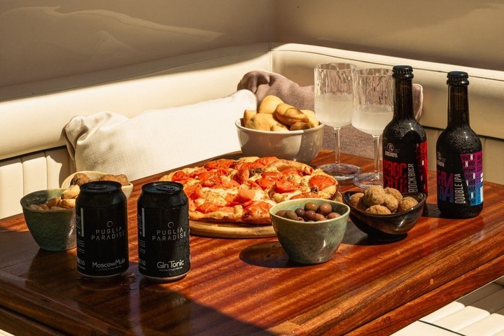 Savelletri Shared Boat 4h Tour with Aperitif Drinks and Snacks