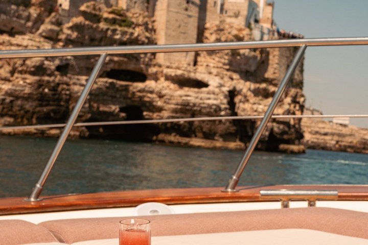 Savelletri Shared Boat 4h Tour with Aperitif Drinks and Snacks