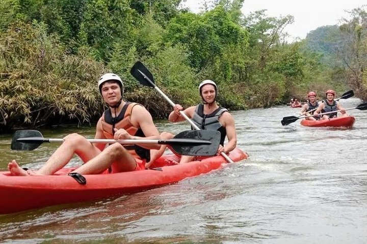 Scenic 9 km Kwai Noi River Kayaking Tour in Kanchanaburi