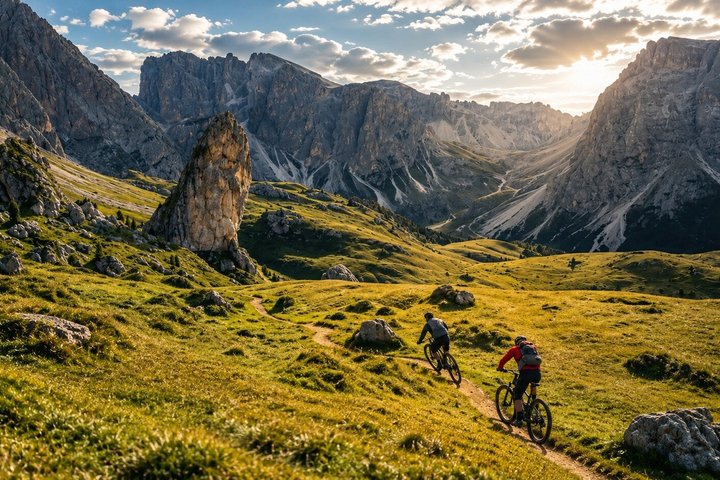 Sellaronda tour of the four steps ebike tour