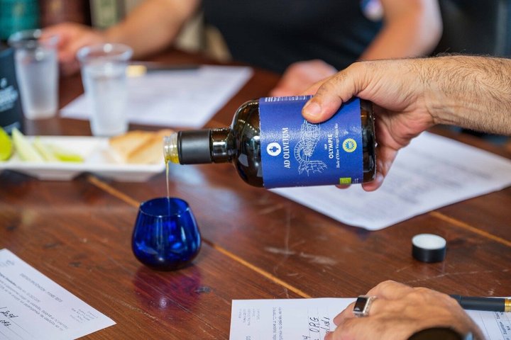 Olive Oil Tasting Under the Trees Paxos Island Greece