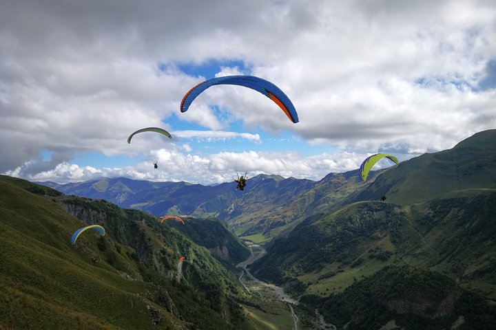 Tandem Paragliding Flight over Gudauri with Photos & Video
