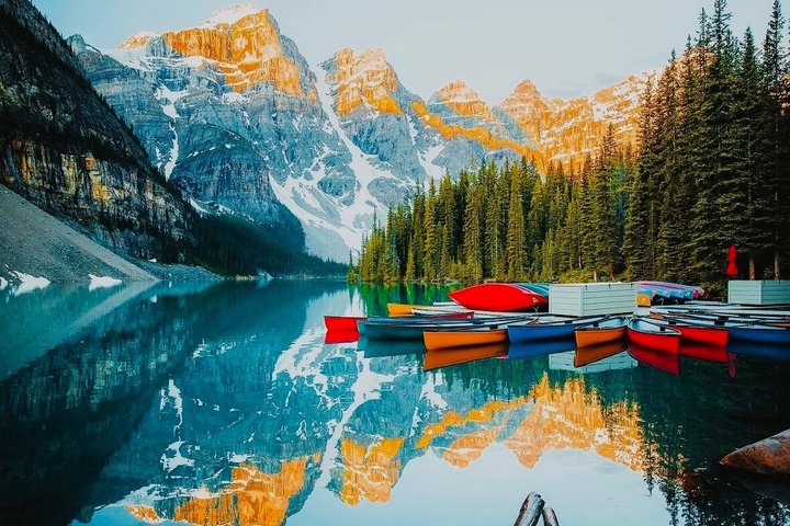 Lake Louise, Moraine, Emerald Lake, Johnston Canyon, Banff Town