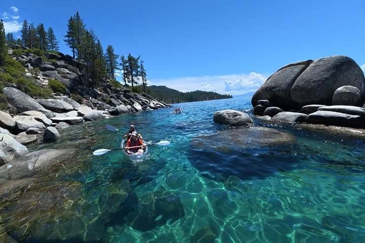 Lake Tahoe Clear Kayak Tour at Sand Harbor with Small Groups
