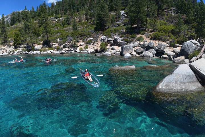 Lake Tahoe Clear Kayak Tour at Sand Harbor with Small Groups