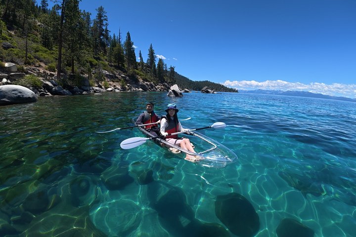 Lake Tahoe Clear Kayak Tour at Sand Harbor with Small Groups