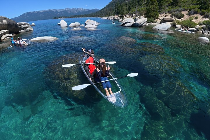 Lake Tahoe Clear Kayak Tour at Sand Harbor with Small Groups