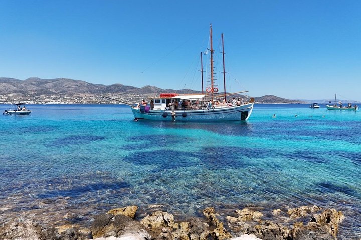 Half Day Sea Tours Blue Lagoon Sea Caves Antiparos Alyki port