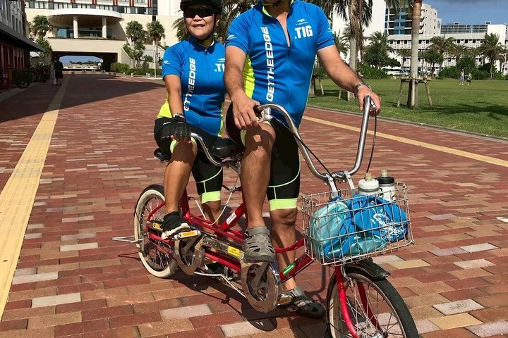 Okinawa Seaside Cycling Bike Tour in Chatan Pick-up available