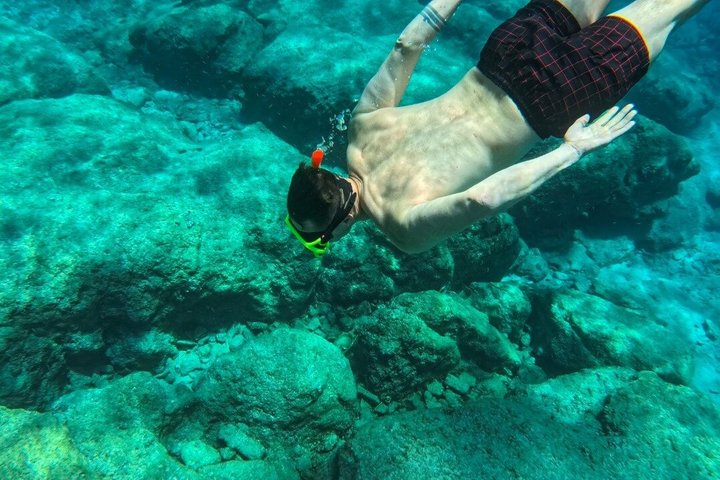 Heraklion: Dia Catamaran Cruise Mediterranean Meal & Water Fun