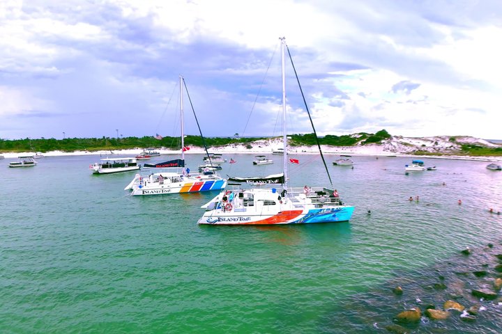 Shell Island Snorkel and Dolphin Catamaran Cruise with Island Time