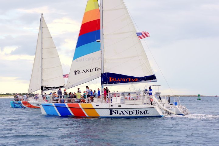 Shell Island Snorkel and Dolphin Catamaran Cruise with Island Time