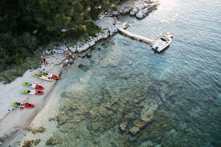 Rovinj kayak tour with drinks and snorkeling