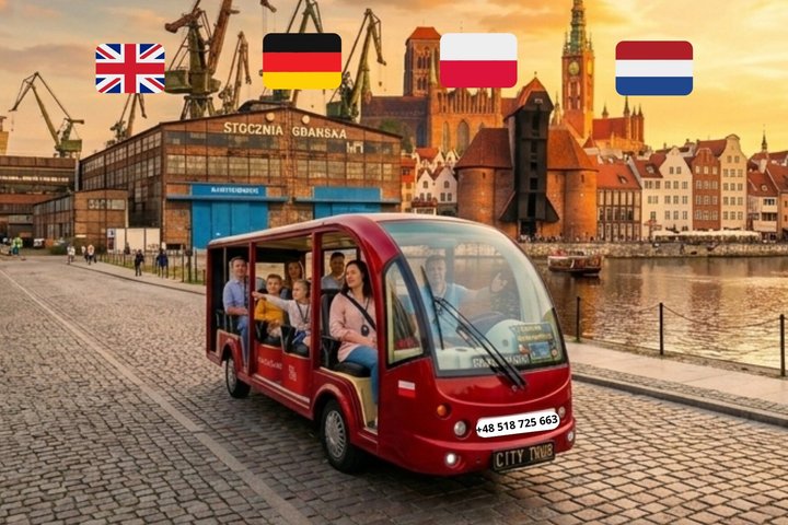 GDANSK City Tour by Golf Cart Live Guide & City Sightseeing 90min