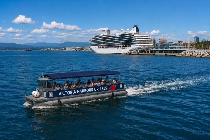 NEW Victoria Harbour 75 min Boat Tour with Tour Guide