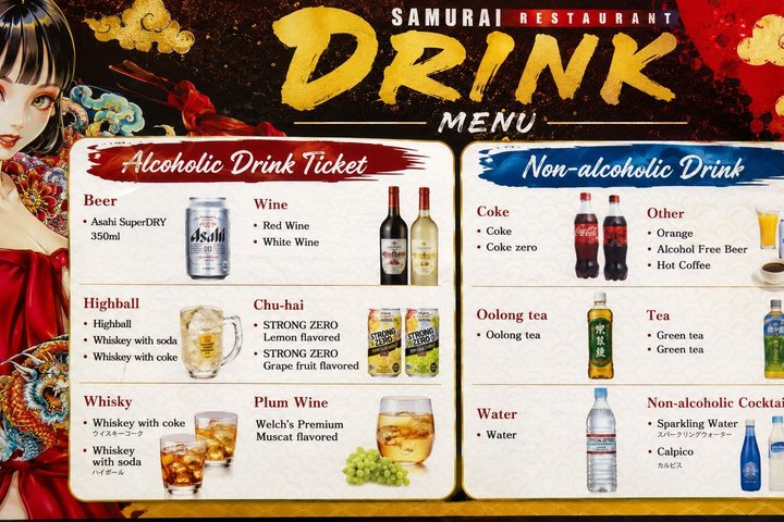 Samurai Show Ticket with 2 Drinks+Matcha set : SHINJUKU *Ages 18+