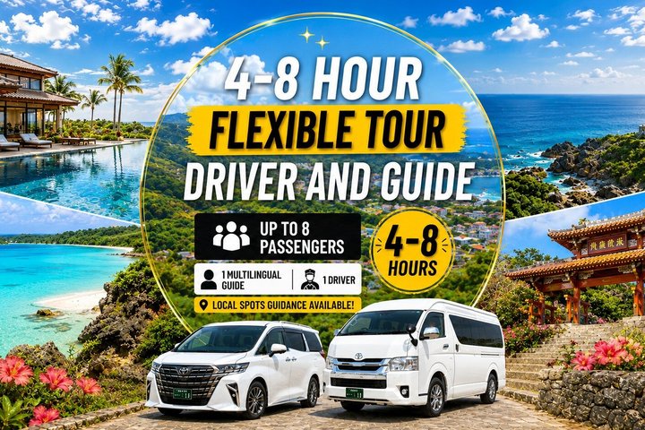 Okinawa Flexible Tour—Driver and Guide Included 1–8 Guests(4-8H)