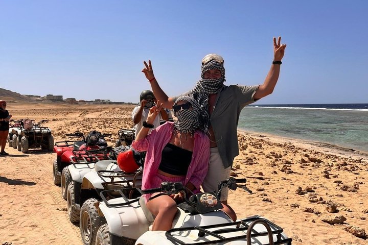 Marsa Alam Sunset Quad Safari with Camel Ride, BBQ Dinner